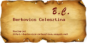 Berkovics Celesztina névjegykártya